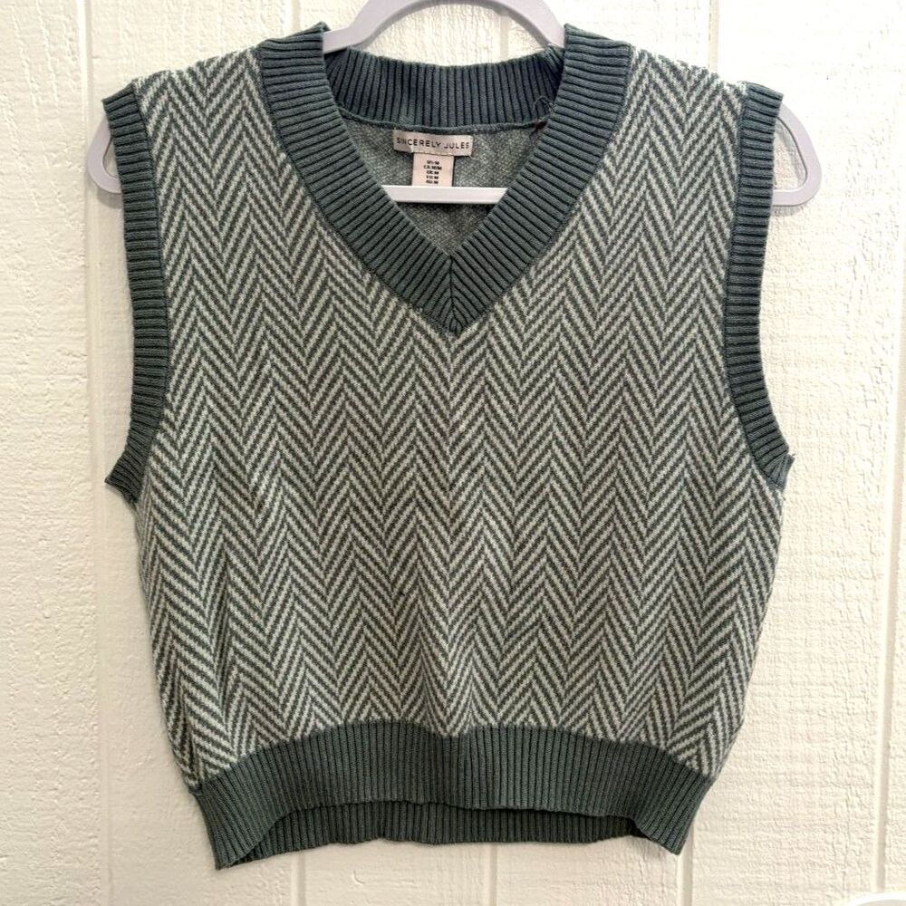 Light blue sweater vest